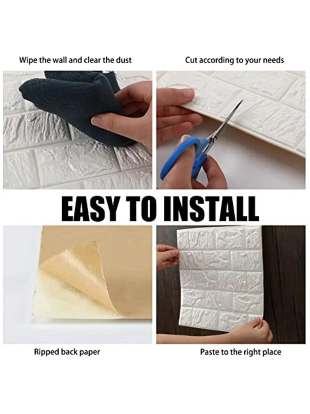 3D Brick Wallpaper Peel And Stick Wall Panels Foam Wall Decor 30 Pack